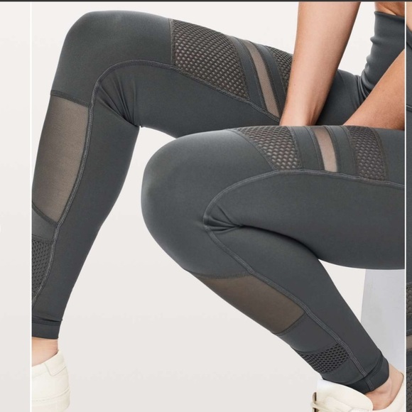 Lululemon Wunder Under High-Rise Tight *Mix & Mesh 28" Melanite | size 10 - Picture 11 of 12